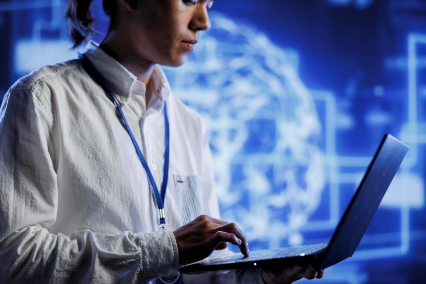 System performance monitoring screens displaying real-time analytics and optimization metrics